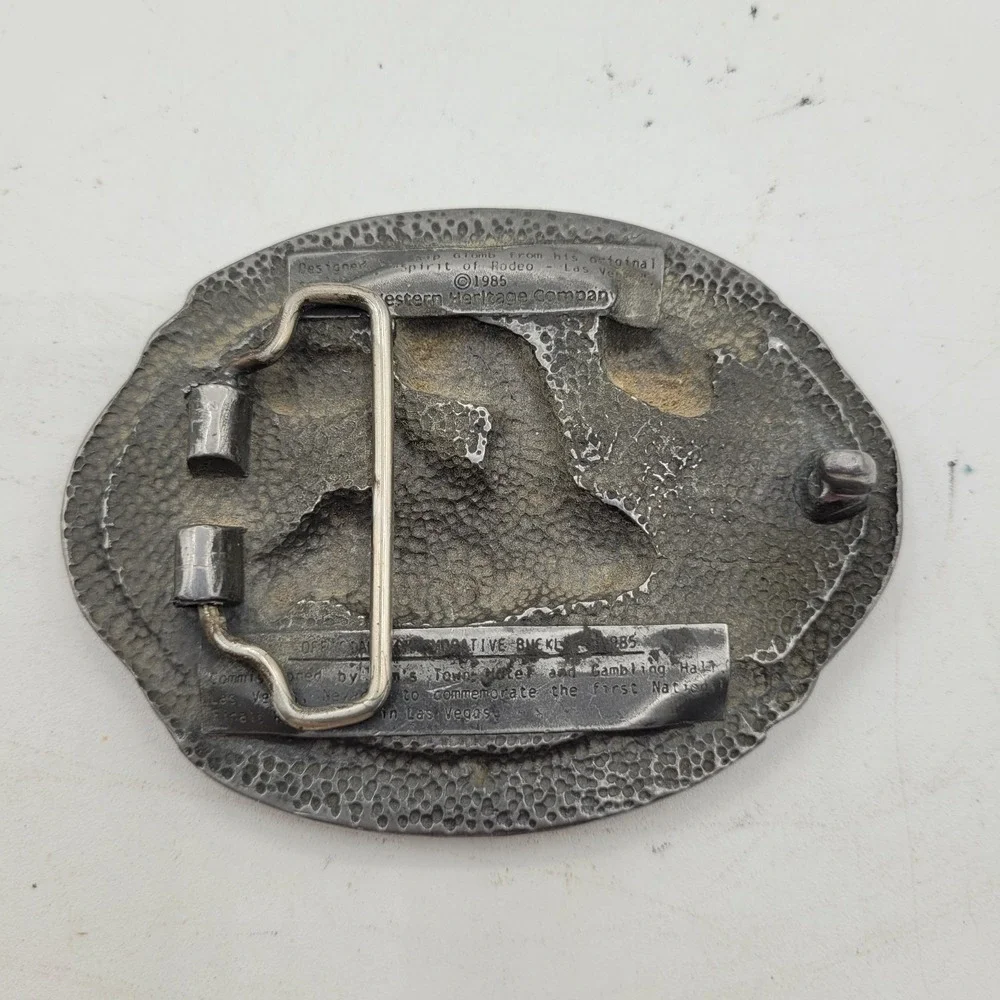 Rodeo Belt Buckle Las Vegas National Finals First Rodeo 1985‎